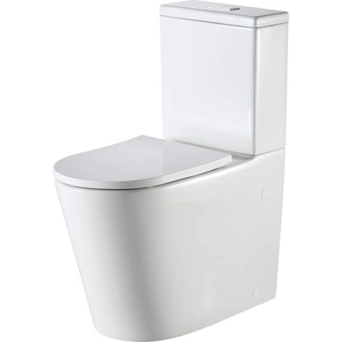 Vienna Comfort Height Rimless Back-to-Wall Toilet Suite White 4Star [166266]