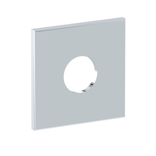 Cover Plate/Wall Flange Brass 57mm Square Flat Chrome [287527]