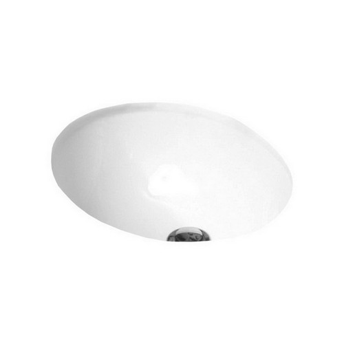 Entice Oval Under Counter Basin 420mm x 350mm x 200mm Gloss White [113638]