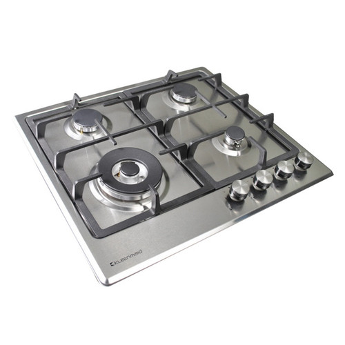 60cm Stainless Steel Gas Cooktop Silver Knobs [253957]