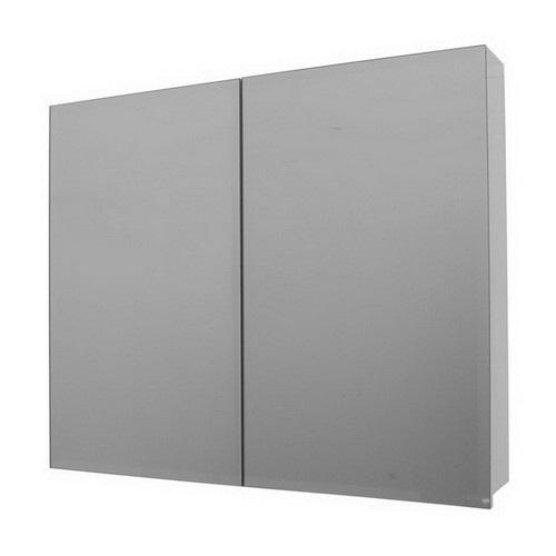 Florence 900 Glass White Mirror Wall Cabinet 2 Door [254539]