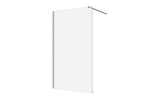 M Series Wall Mount Fixed Shower Screen Panel Clear Glass/Chrome Fittings 1160mm x 2000mm [131373]