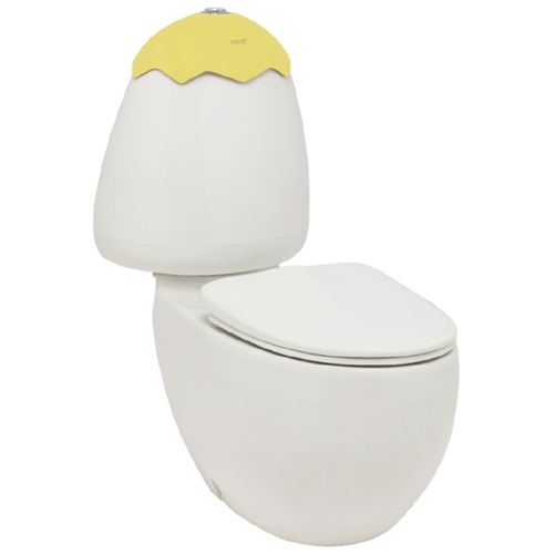 Egg Junior Close Coupled Toilet Suite Junior Lemon Lid Includes Soft Close Seat & Standard Connector 4Star [198596]