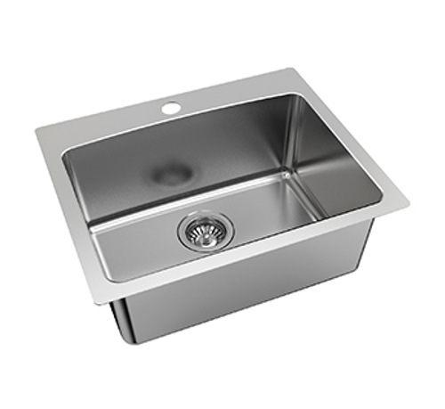 Nugleam Single Inset Utility Sink 35L Stainless Steel 1TH [166502]